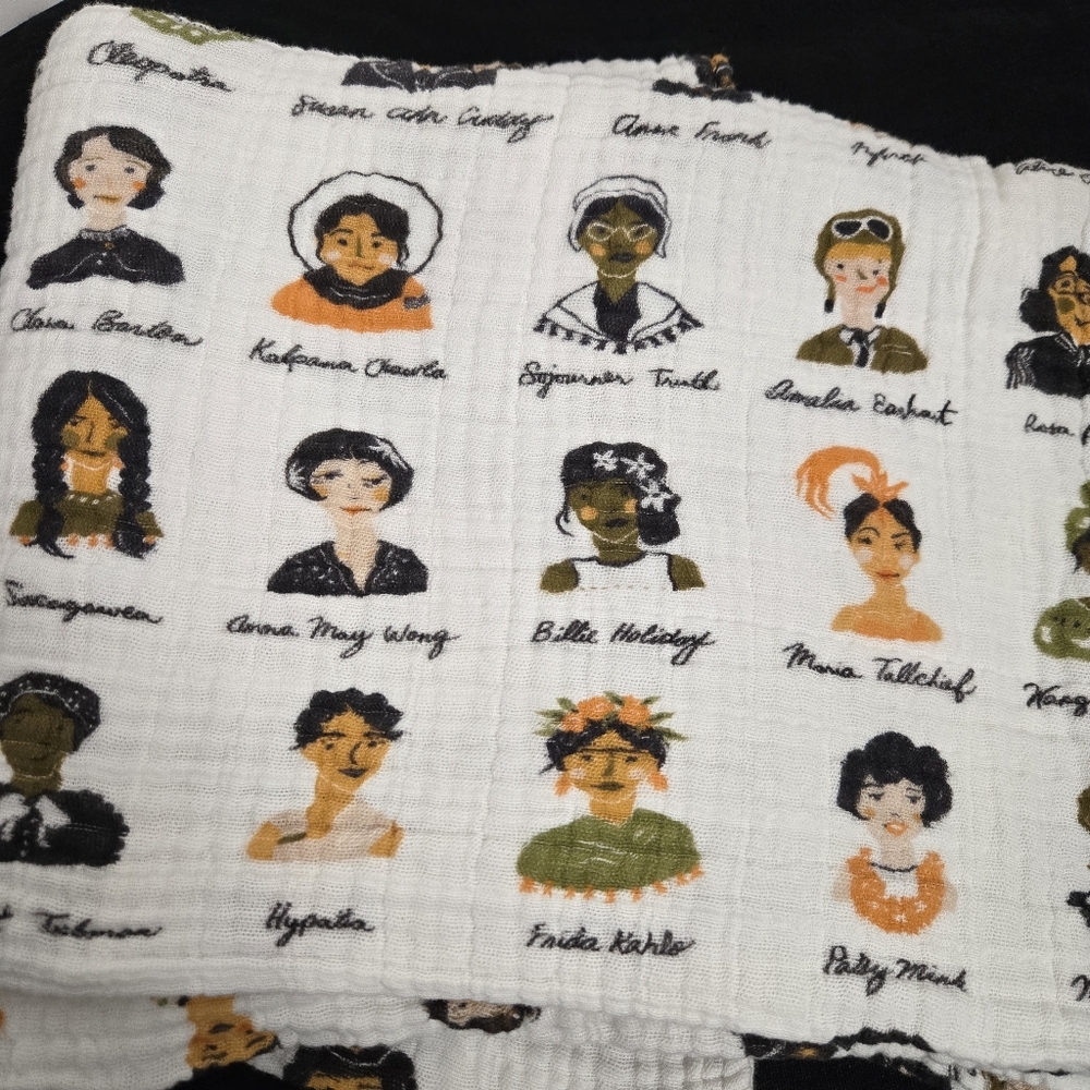 Babyletto Swaddle Oragnic Muslin Blanket Women In History - Picture 3 of 4